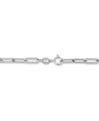 Polished Paperclip Bracelet in 18K Gold over Silver or Sterling Silver