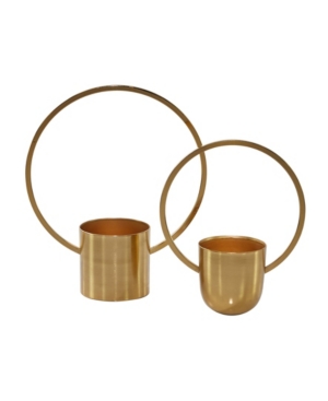 Round Metal Ring Wall Planter Set of 2