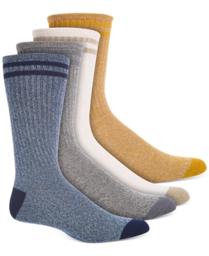 Sun + Stone Men's 4-Pk Double Stripe Crew Socks