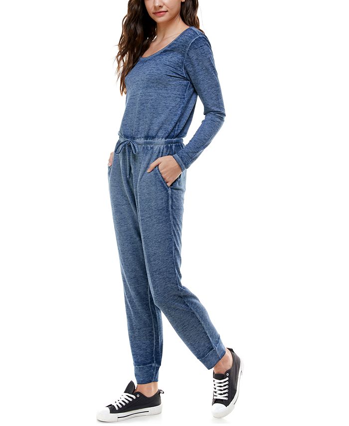 Planet Gold Juniors Burnout French Terry Jumpsuit Macy s