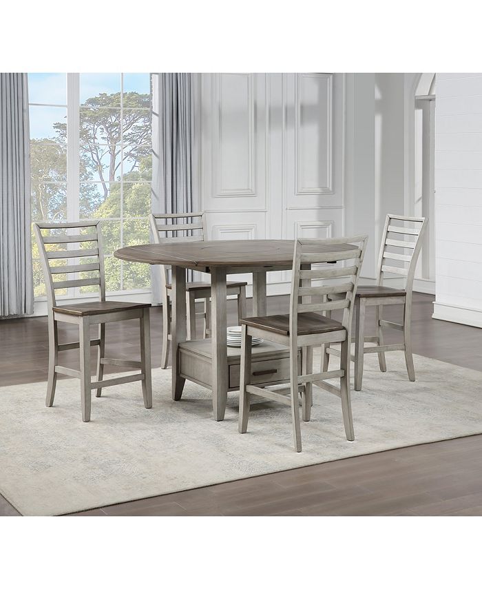 Furniture Abacus Drop Leaf Dining 5 Pc, Drop Leaf Dining Room Table Sets