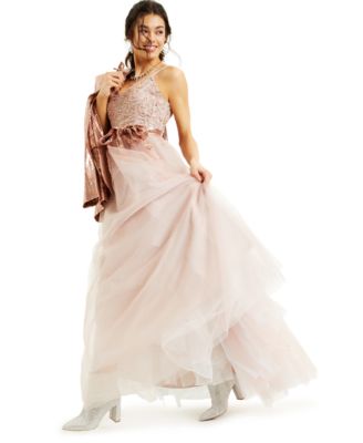 Say Yes to the Prom Juniors' Embellished Chiffon Gown, Created for Macy's