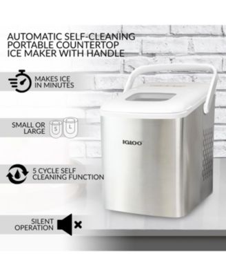 Igloo ICEB26HNSSWL 26-Pound Automatic Self-Cleaning Portable Countertop ...