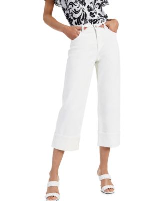 INC International Concepts - Cuffed Cropped Wide-Leg Jeans