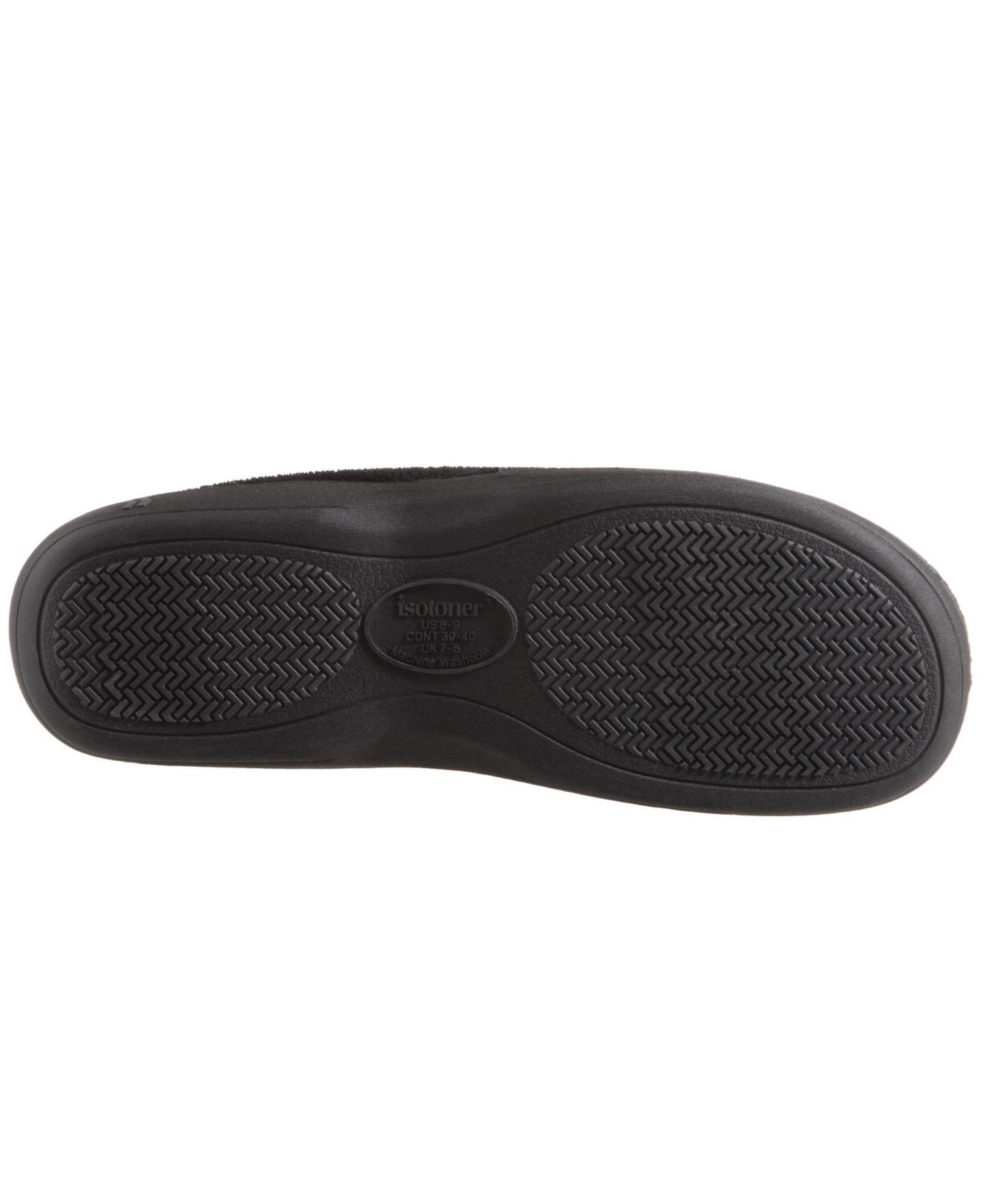 Мужские тапочки Isotoner Signature Microterry Jared Moccasin Slippers with Memory Foam, цвет: Чёрный — фото 3