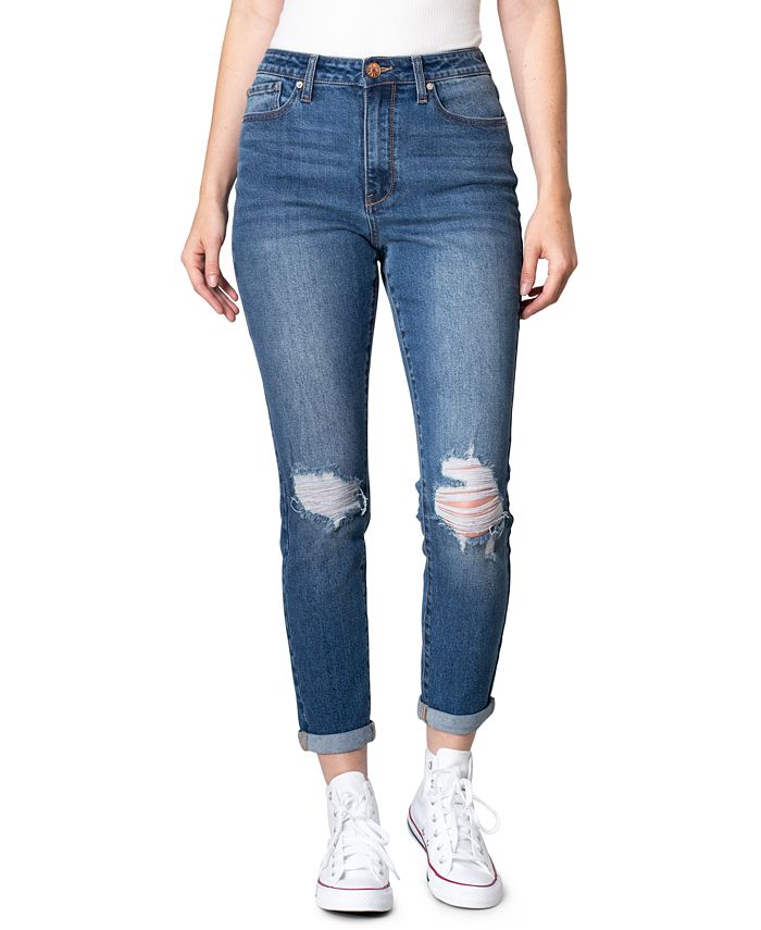 Gemma Rae Juniors' High-Rise Mom Jeans - Macy's