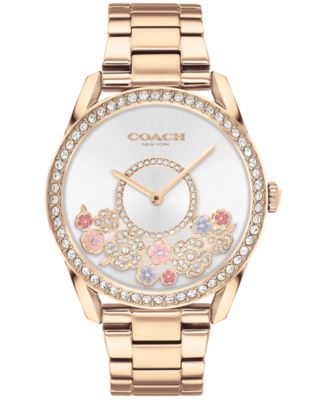 COACH Women's Preston Carnation Gold-Tone Bracelet Tea Rose Watch