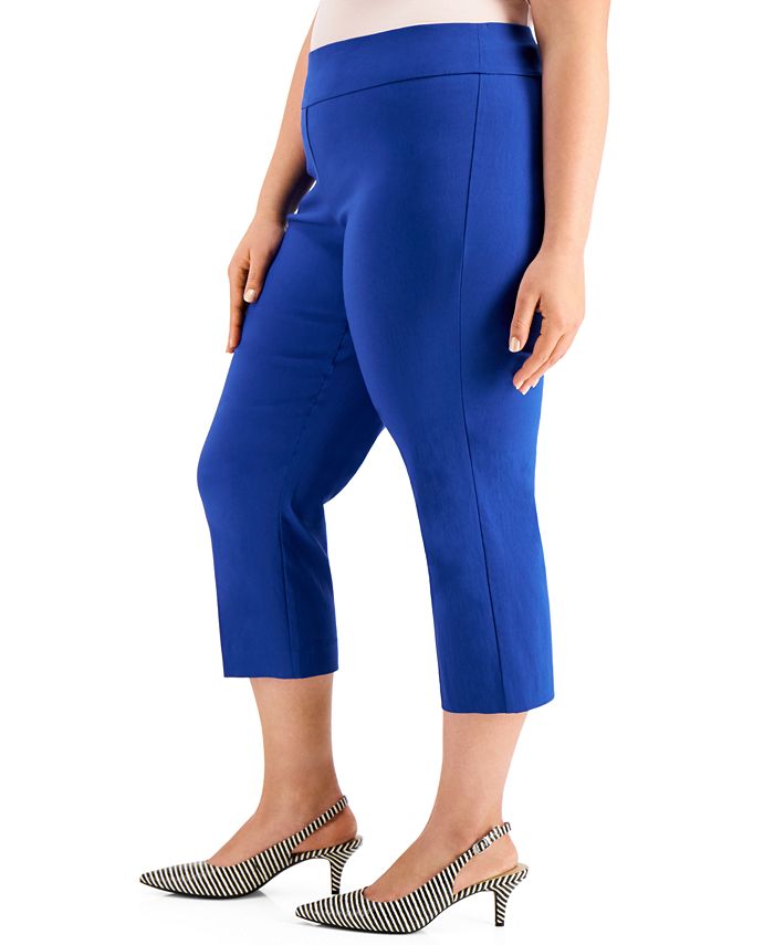 Plus Size Tank Capri Pant Set - Pull-On Capri, Bright Colors