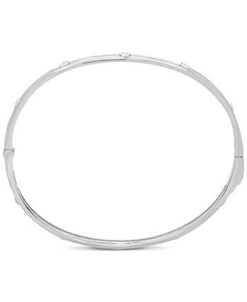 Macy's - Diamond Bezel Bangle Bracelet (1/4 ct. t.w.) in 10K White , Yellow Or Rose Gold