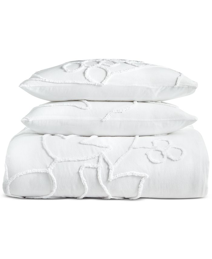 Whim by Martha Stewart Chenille Exploded Floral 2Pc Twin/Twin XL