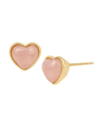 coach rose quartz heart earrings