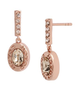 COACH - Signature Logo Swarovski&reg; Crystal Bar Drop Earrings