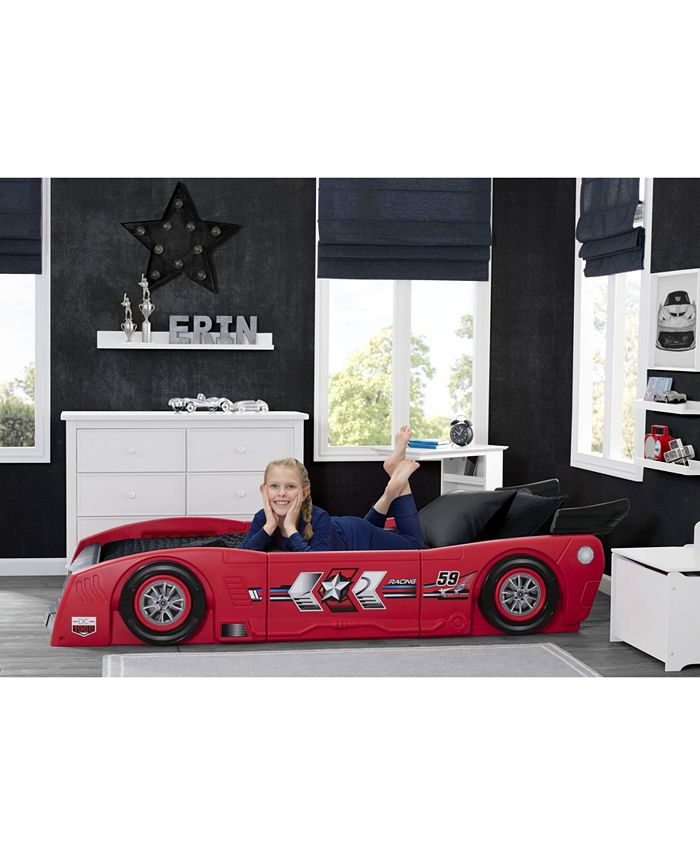 Delta Children Grand Prix Race Car Toddler and Twin Bed Macy's