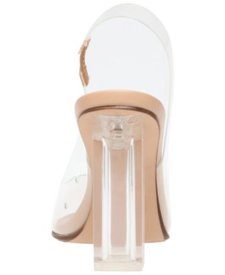 dharma slingback clear vinyl pumps