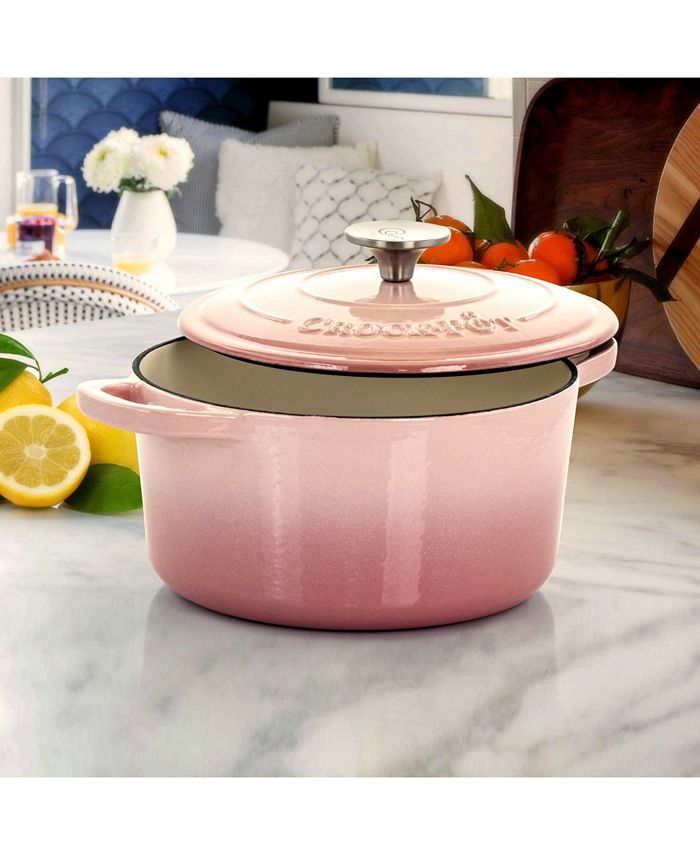 CrockPot Artisan 3 Quart, 2 Piece Enameled Dutch Oven Set with Lid