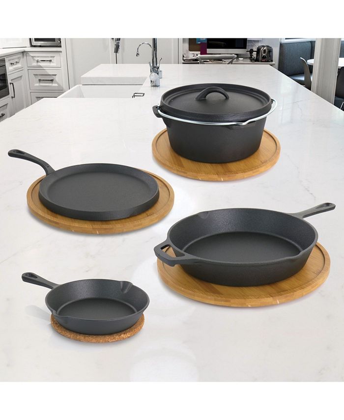 MegaChef PreSeasoned 5 Piece Kitchen Cookware Set Macy's