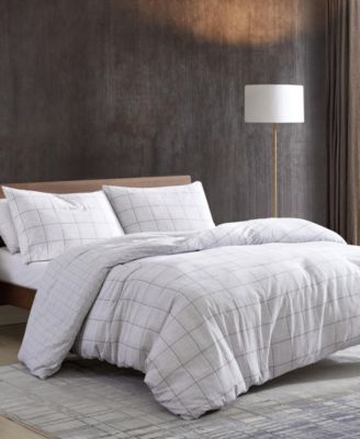 CLOSEOUT! Holden Grid 3 Piece Duvet Cover Set, King