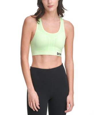 DKNY - Seamless Mesh-Back Mid-Impact Sports Bra