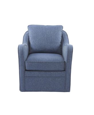 Madison Park Brianne Slub Weave Wide Seat Swivel Arm Chair