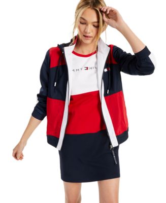 Tommy Hilfiger Colorblocked Hooded Jacket - Macy's