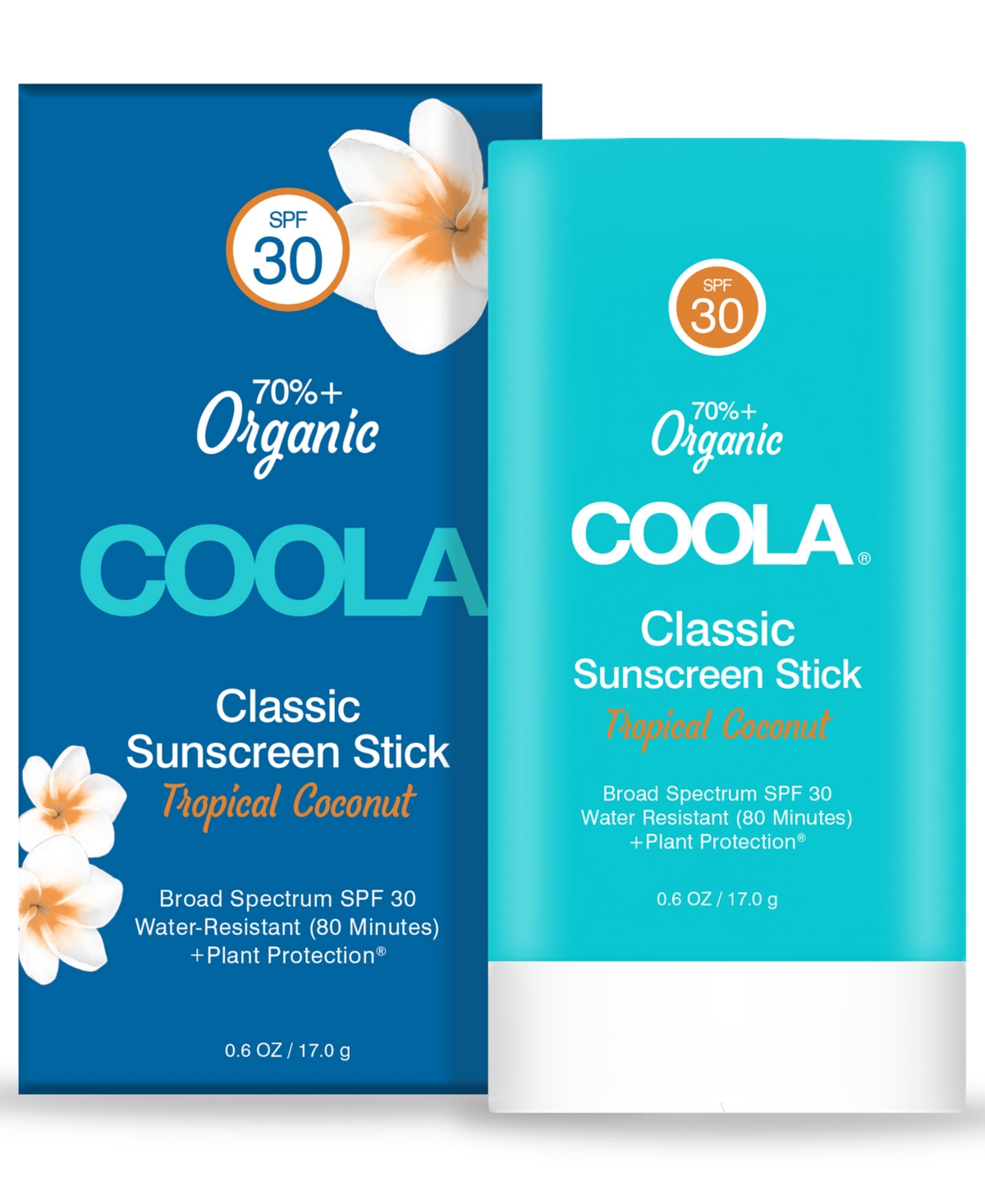 Coola Classic Organic Sunscreen Stick Spf 30 - Tropical Coconut, 0.6-oz.