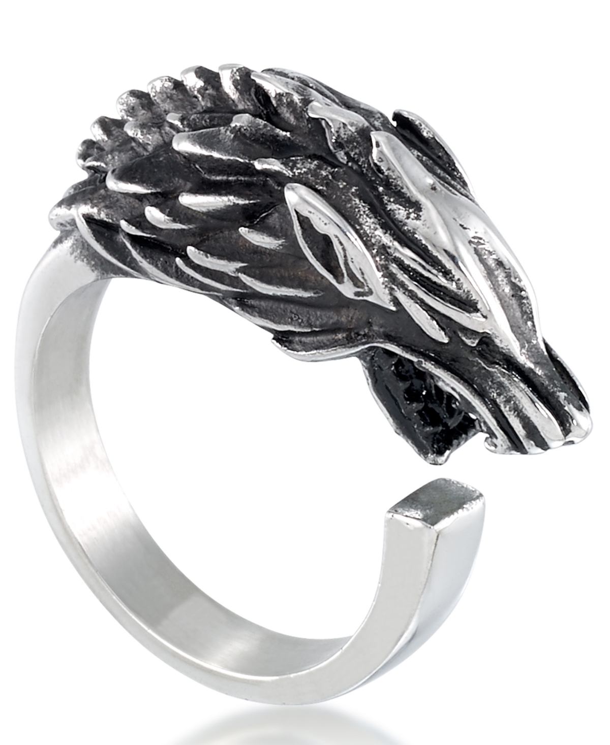 Men's Wolf Ring in Stainless Steel - Stainless Steel