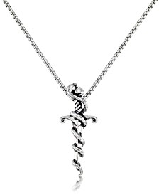 Men's Serpent 24" Pendant Necklace in Stainless Steel