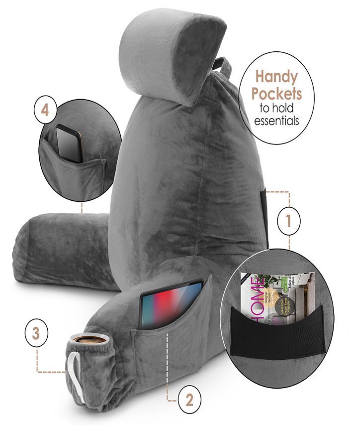 Nestl Soft Velour Cover Reading Backrest Pillow Set, Extra Large Macy's