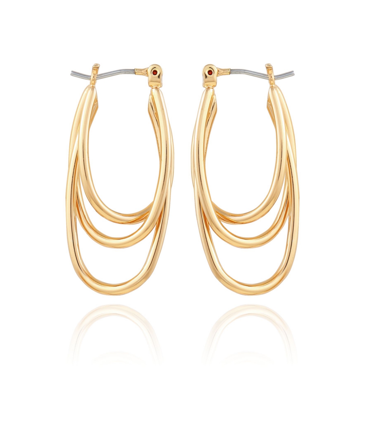 Women's Triple Row Hoop Earring - Gold