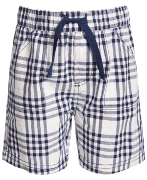 First Impressions Baby Boys Nautical Plaid Cotton Shorts Created for Macy's