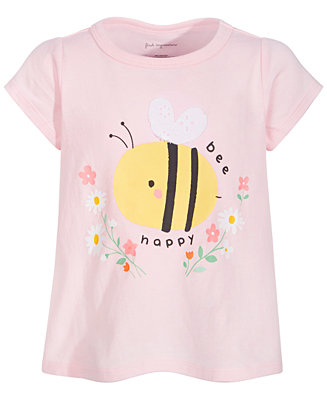 First Impressions Baby Girls Cotton Bee Happy T-Shirt, Created for Macy ...