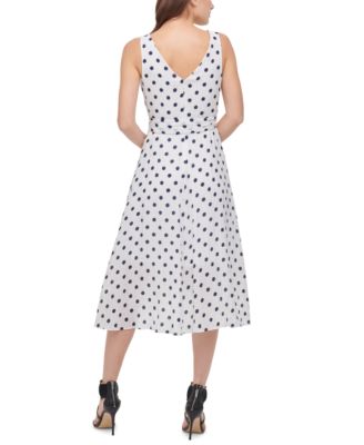 DKNY Belted Faux-Wrap Dress