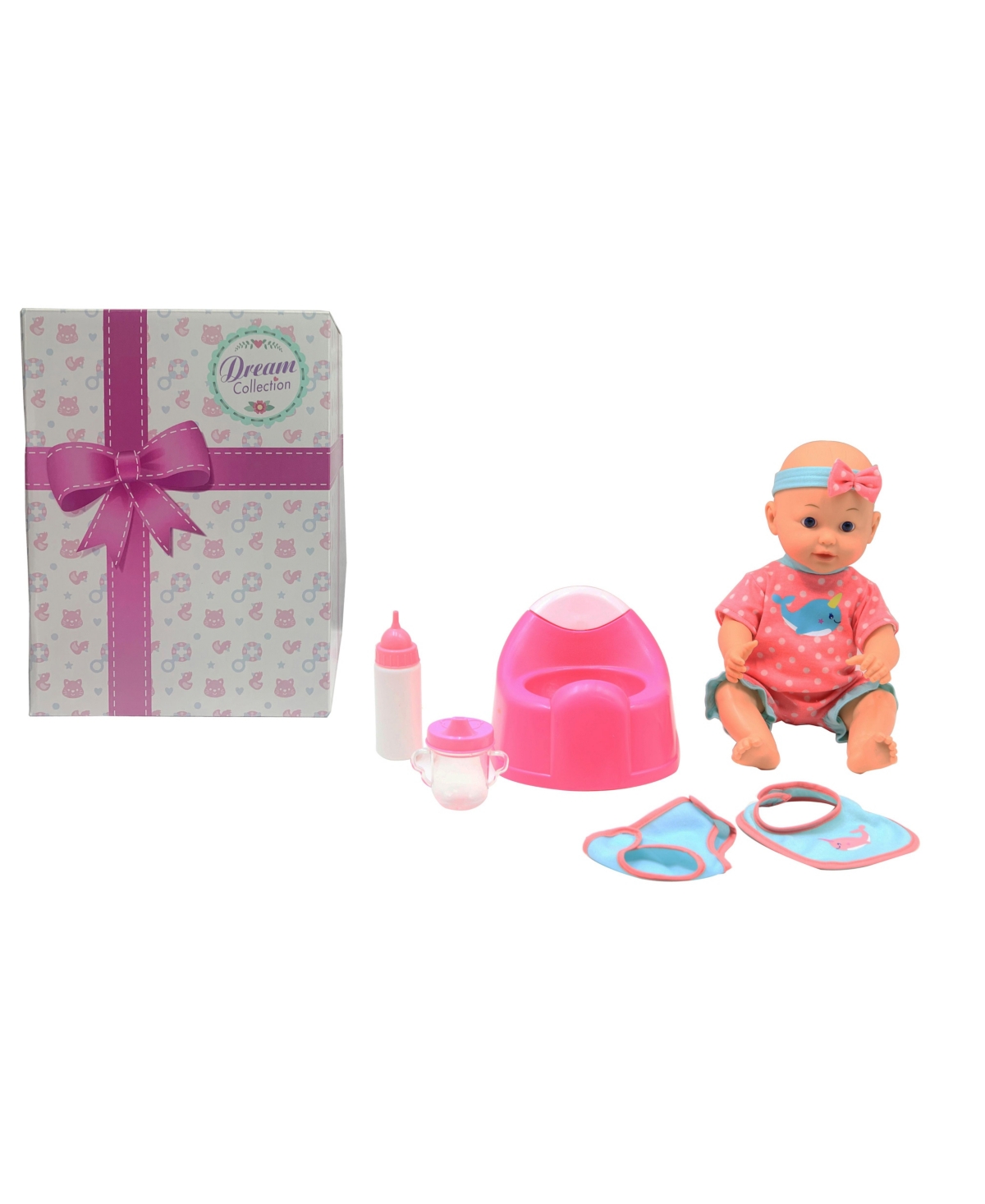 Shop Redbox Dream Collection 14 Inch Drink And Wet Baby Doll With Training Potty In Multi