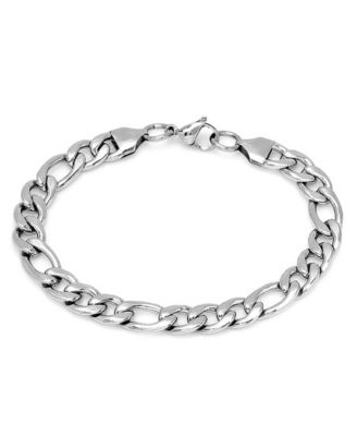 Men's Solid Gun Metal Stainless Steel Box Link Chain Bracelet – UK Made, Nickel-Free
