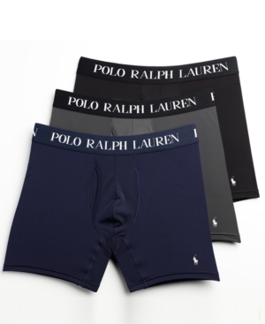 Polo Ralph Lauren Men's 3-Pack 4D Flex Performance Mesh Boxer Briefs