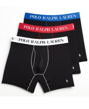 Polo Ralph Lauren Men's 3-Pack 4D Flex Performance Mesh Boxer Briefs
