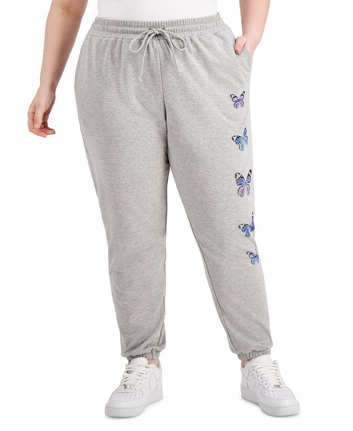 Rebellious One Trendy Plus Size Heathered Fleece Jogger Pants & Reviews - Trendy Plus Sizes