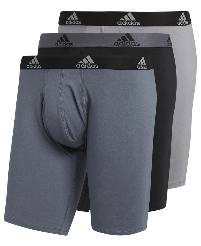 adidas Men's 3Pk. Performance Long Boxer Briefs Macy's