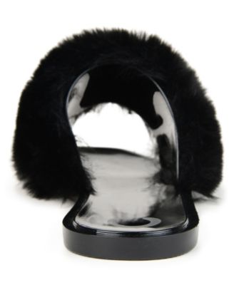 Women's Dusk Faux Fur Band Slide Sandals
