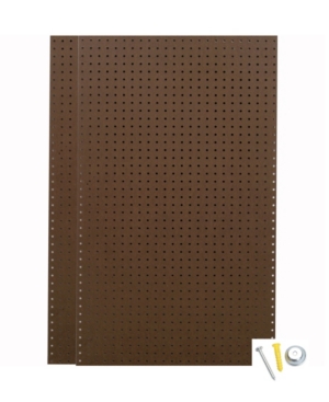 2 Wall Ready Pegboards Heavy-Duty High Density Fiberboard Round Hole Pegboards with Mounting Hardware