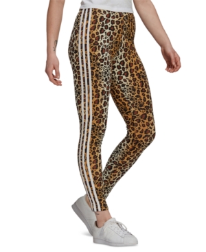 adidas Originals Women's Animal-Print 3 Stripes Full Length Leggings
