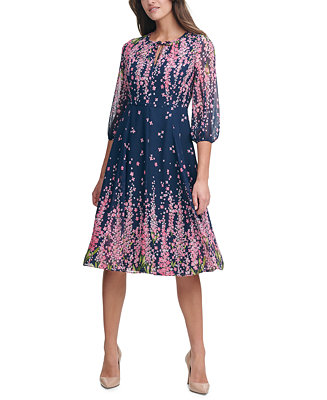 Tommy Hilfiger Floral-Print A-Line Dress - Macy's