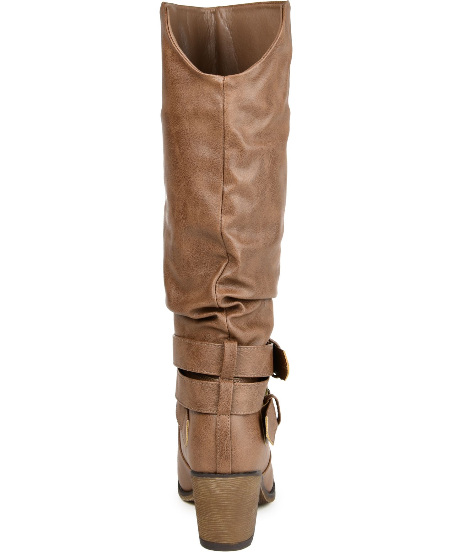 Женские ботинки Journee Collection Late Slouchy Block Heel Boots, Regular & Wide Calf, цвет: Чёрный — фото 10