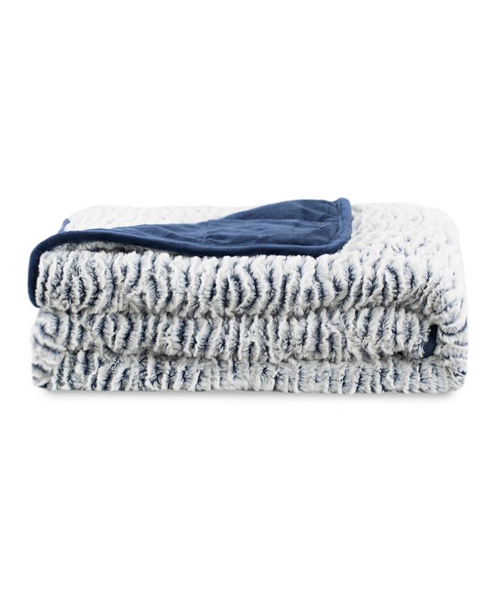 Dream Theory 12lb. Faux Fur Reversible Weighted Throw Blanket, 48" L x