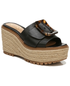Sam Edelman Women's Livi Buckle Wedge Sandals Women's Shoes