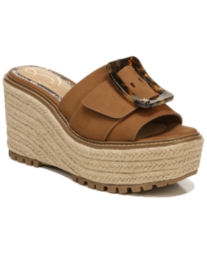 Sam Edelman Women's Livi Buckle Wedge Sandals Women's Shoes
