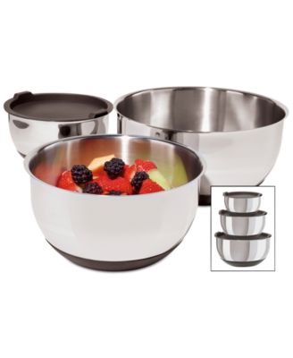 Oggi - Stainless Steel Mixing Bowls with Lids, Set of 3