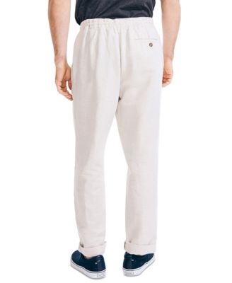 Men's Classic-Fit Elastic Drawstring Linen Pant