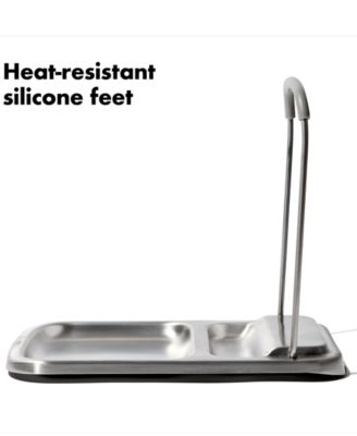 Good Grips Stainless Steel Spoon Rest with Lid Holder