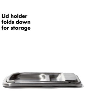 Good Grips Stainless Steel Spoon Rest with Lid Holder